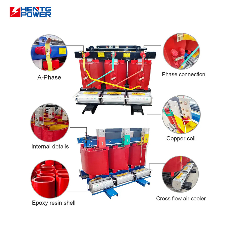 400V Dry Type Three Phase Isolation Transformer 500kVA With Disc Coil Structure