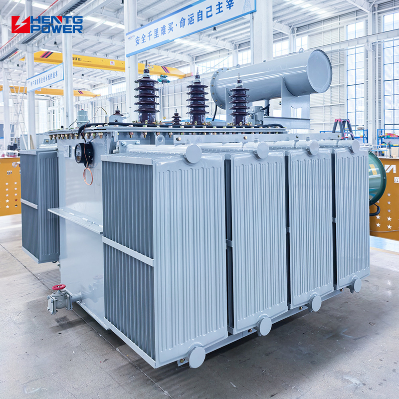 Outdoor Copper Electrical Power Transformer 35KV Oil Immersed Three Phase IP54 Level
