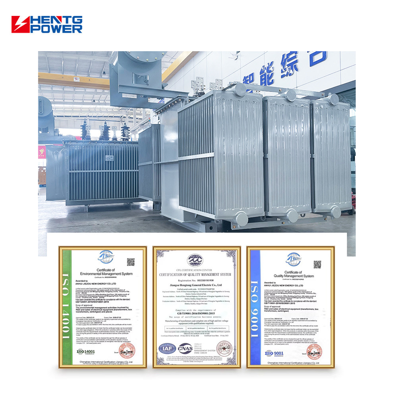 Transformateur électronique à trois phases rempli d'huile 1500 Kva 2500 Kva Transformateur de distribution progressive