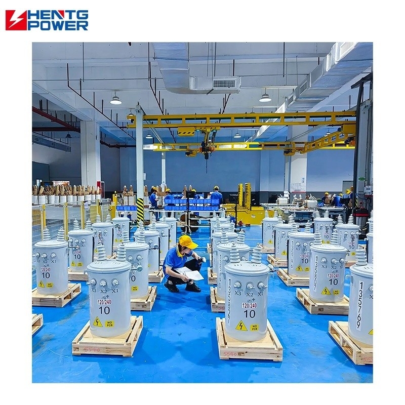 Aluminum Winding Oil Immersed Distribution Transformer 167kva 75kva 37.5kva Pole On Pole