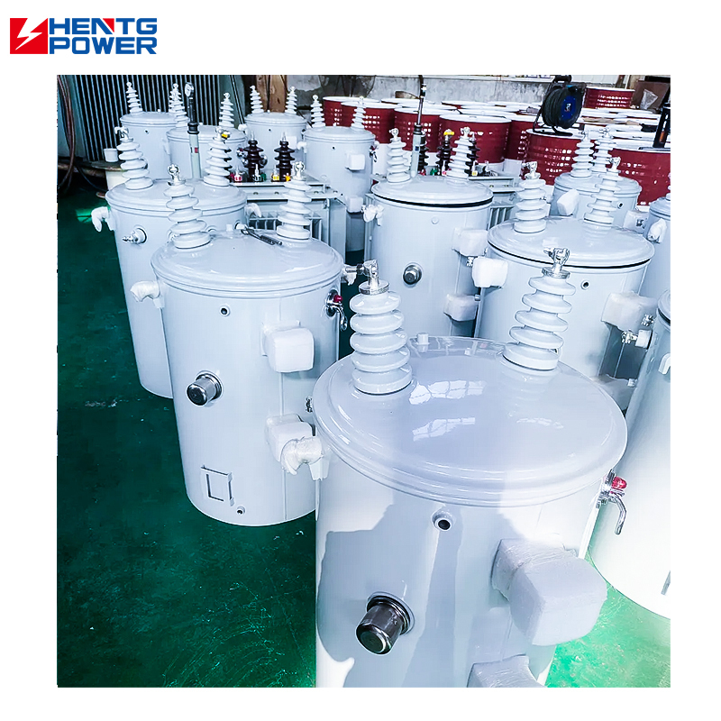 Pole Mounted Oil Immersed Transformer 15KVA 500KVA HV 1 Phase Distribution Transformer