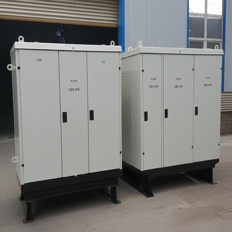 Poste de transformation électrique compact de type boîtier 50 KVA 500kVA 2000 KVA, transformateur monté sur socle