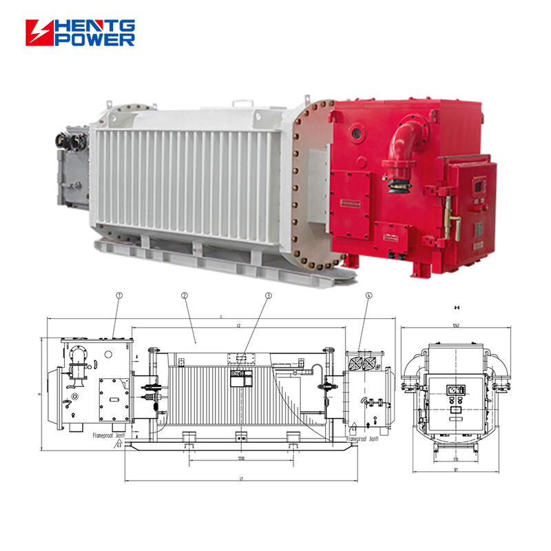 50KVA 6KV Dry Type Mining Explosion Isolation Movable Box Type Substation with 12kV Rated Voltage