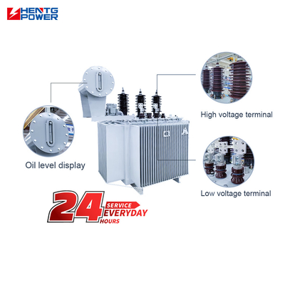 Layered Winding Coil Oil Immersed Power Transformer 35 KVA Outdoor Electrical Transformer