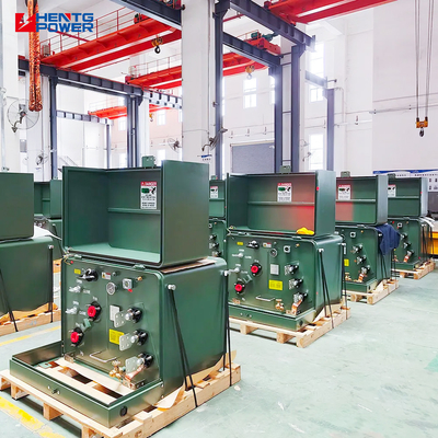 Electrical Oil Pad Mounted Single Phase Transformer 100 Kva Step Down Transformers HV
