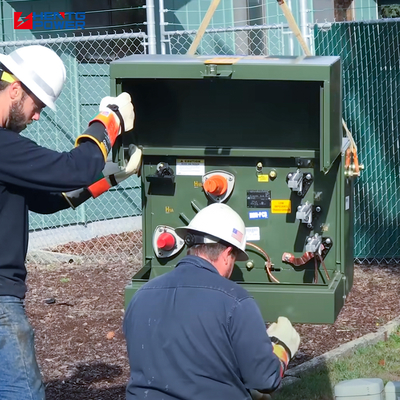 Circular Coil 37.5KVA 75KVA Single Phase Pad Mounted Transformer 100kVA High Efficiency